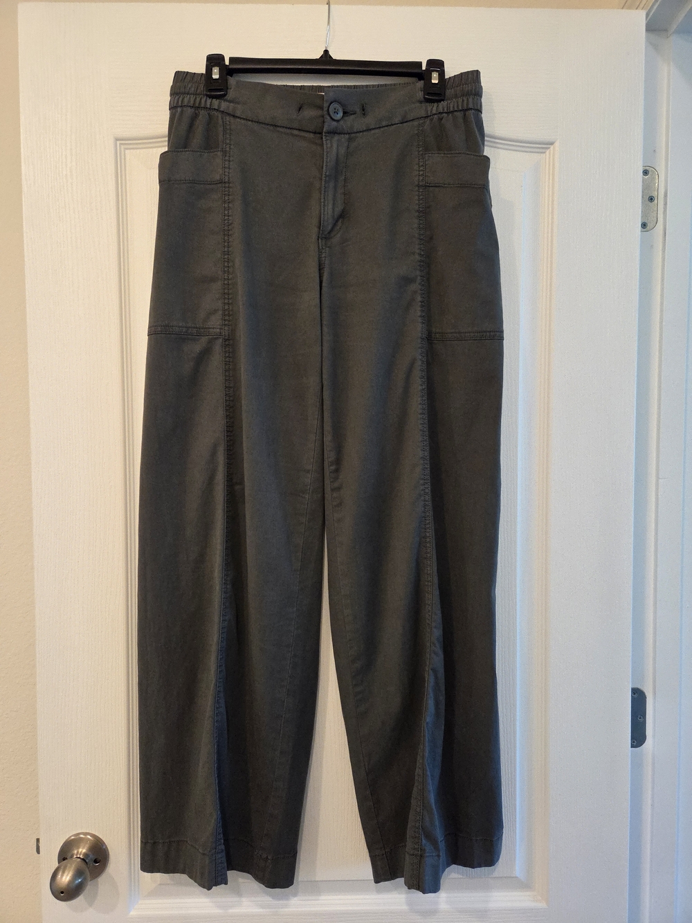 Women's Gray Wide-Leg Utility Pants